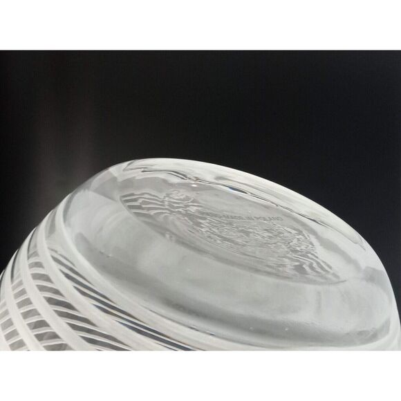 Vintage 12" Polish Made Hand Blown Glass Bottle Vase with Etched Circles - Picture 9 of 11